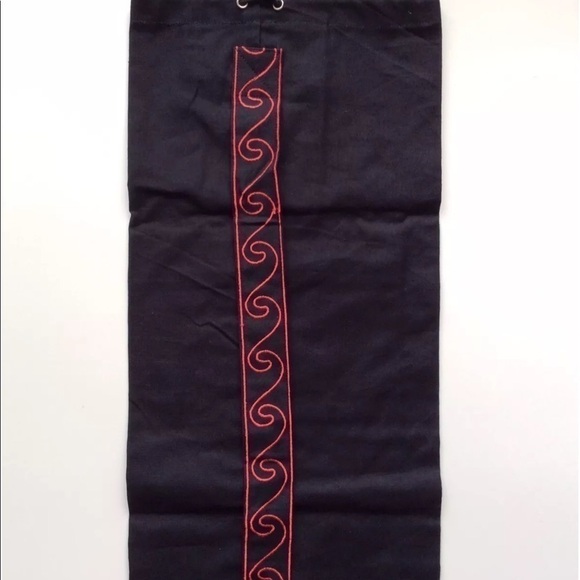 LAST 1! Yoga Mat Bag Red Dragonfly Black Canvas 30” Sling Strap Zip Pocket NEW - Picture 3 of 8